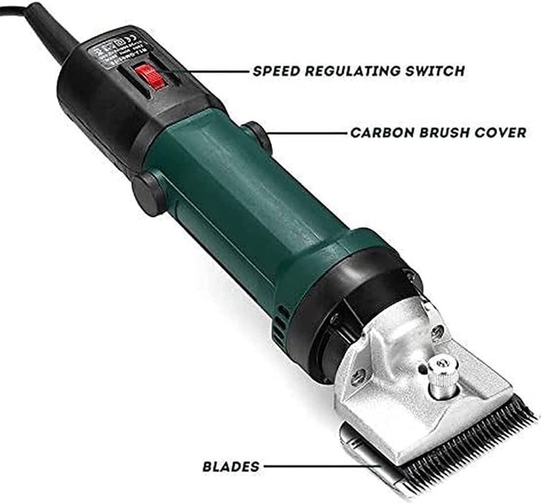 Cortapelos eléctricos para Caballos, Tijeras equinas eléctricas de 690 W con Ajuste de 6 velocidades, tensión de Hoja Ajustable, Recortadora equina de Pelo de Caballo 2400r/min para Mascotas, Abrigos