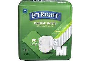 Medline OptiFit Extra+ Medium Adult Incontinence Diapers with Leak Stop Guards