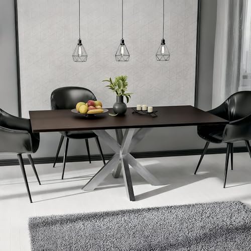 Patins de table en acier inoxydable Duncan pour salle à manger