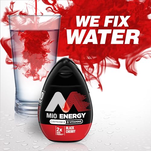 Image of MiO Energy Black Cherry Liquid Water Enhancer Drink Mix, 2x More, 3.24 Fl Oz Bottle, As Seen on TikTok (Pack of 3)