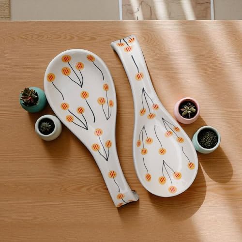 Image of Malaikah Ceramic Spoon Rest Balloon Pack of 2 for Home, Kitchen, Dining, Kitchen Decor & Gifting
