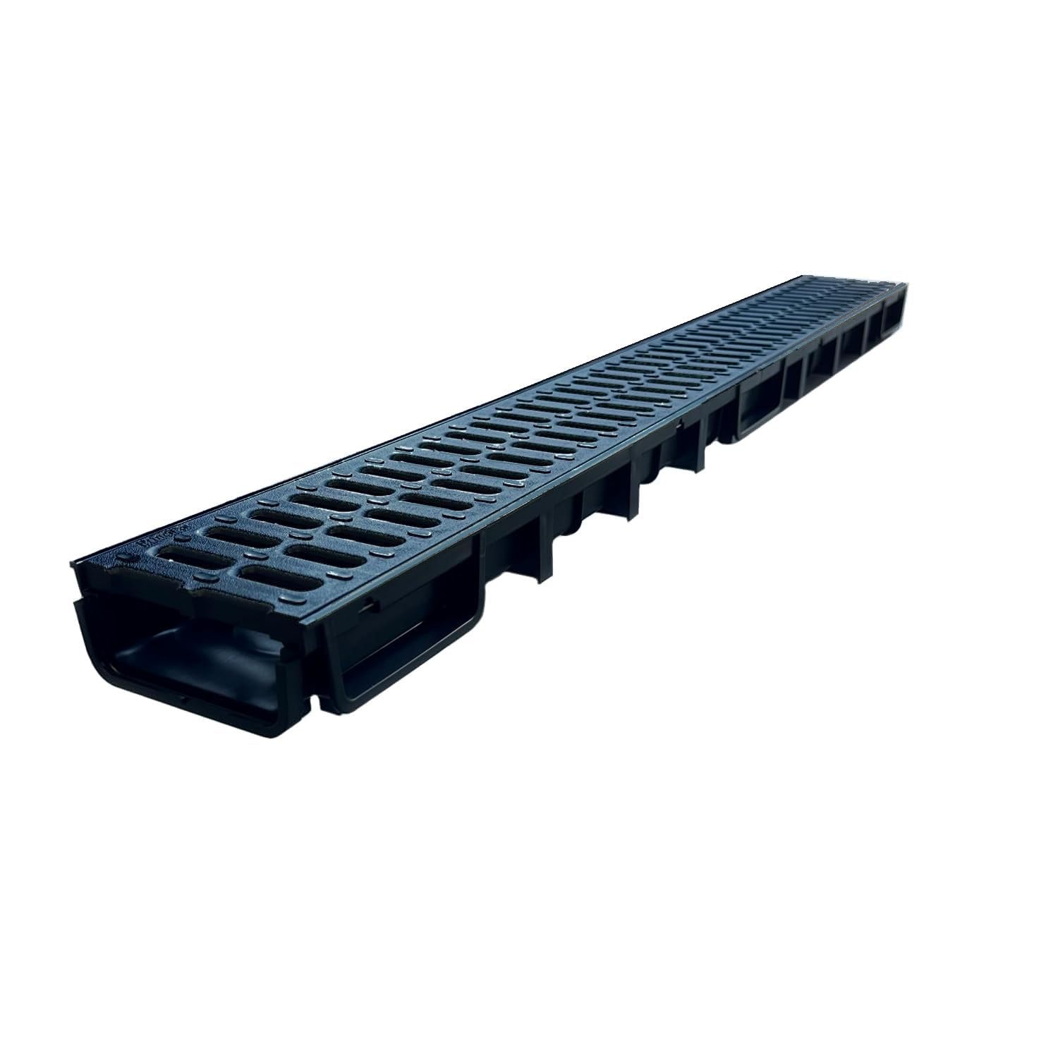 10x Novadrain Low Flow Drain Channels 1m with Endcap Outlet Pack