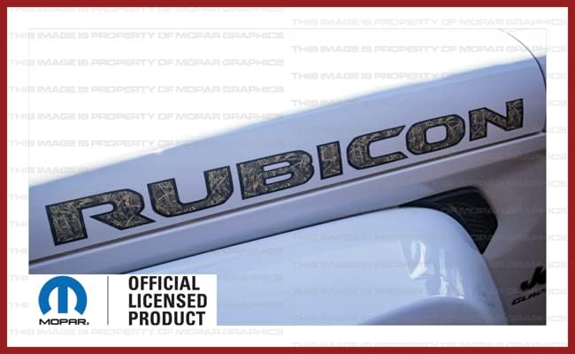 Miniatura 4 de Decal Mods Rubicon - Calcomanías gráficas para capó para Jeep Wrangler y Gladiator JL/JT Rubicon (2018-2024) Realtree MAX4 con contorno negro (juego
