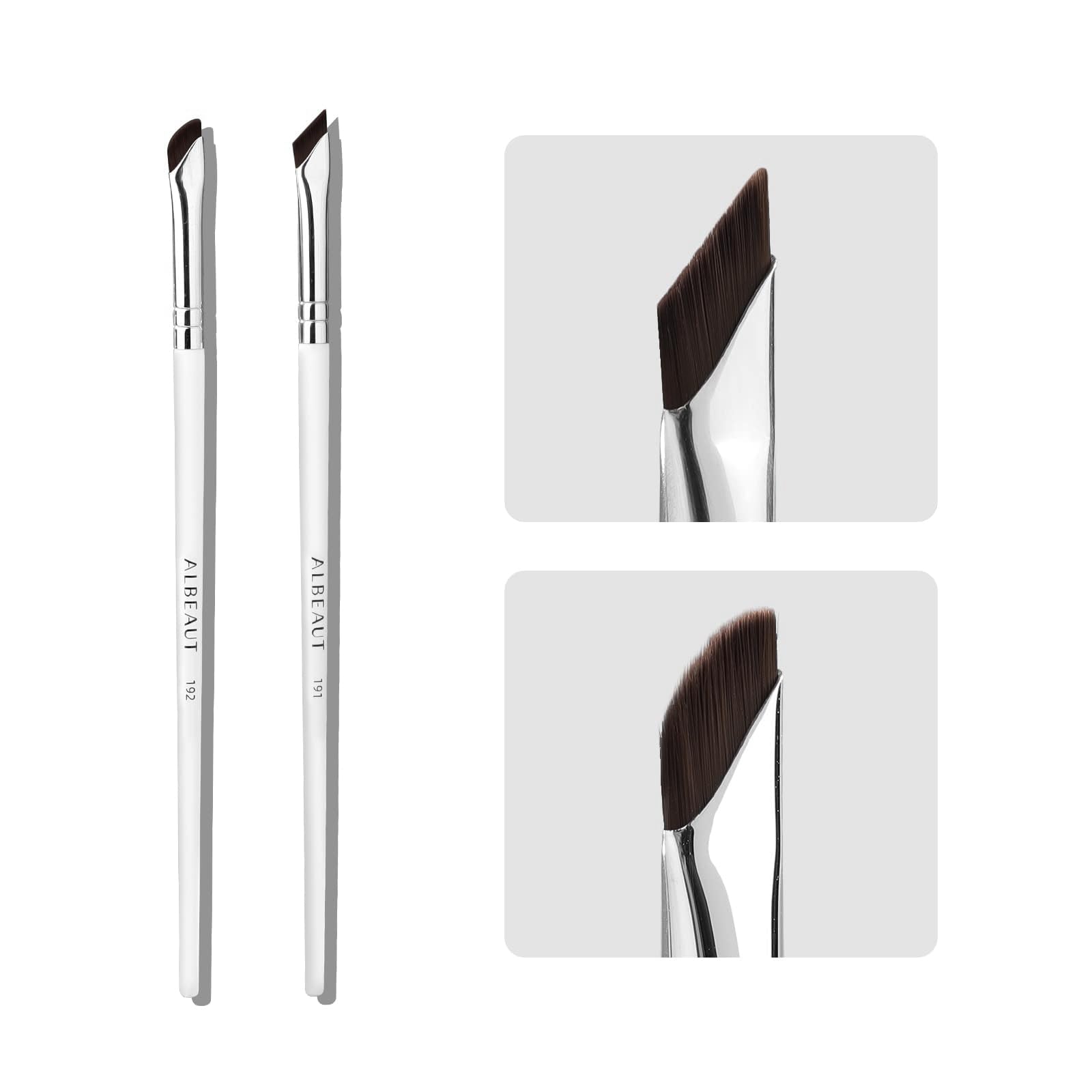 Eyeliner Brow Brush Angled Thin Gel Liner Makeup Brush Fine Point Eyebrow Brushes Flat Brow Tint Brush Kit Applicator Tool