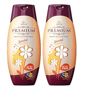 Park Avenue Premium Talc Powder, Sandal, 300g (Buy 1, Get 1 Free)