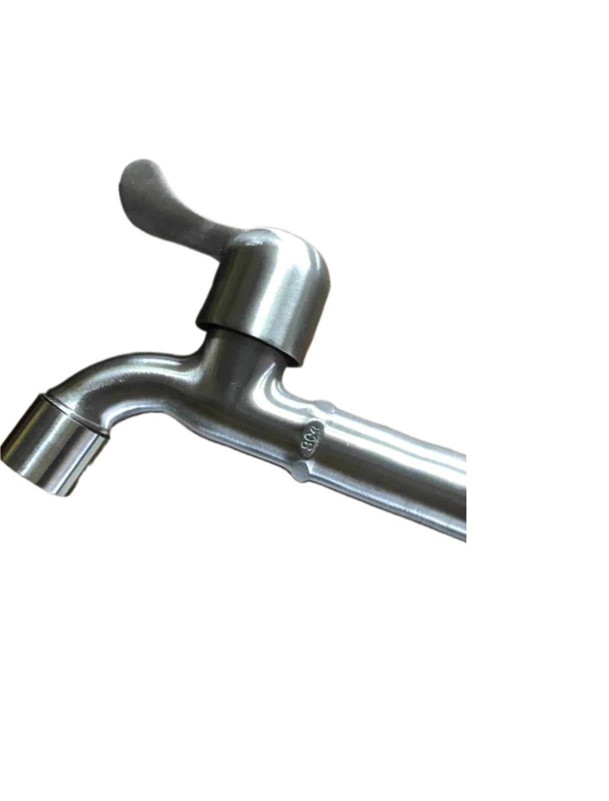 Outside Tap Brushed Outdoor304 Stainless Steel Garden Faucet Wall Mounted Bibcock Wash Basin Mop Lengthen(Color-02)