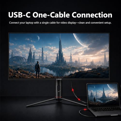 Image of Z-Edge 40 inch Ultrawide Gaming Monitor, WQHD 1440P 144Hz, IPS PC Screen