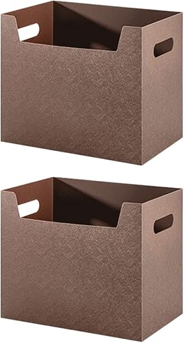 HAPINARY 2 cajas organizadoras de dos asas para artículos con asa de cartas organizador de oficina para organización de almacenamiento con