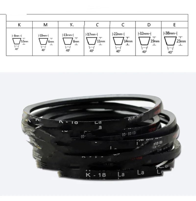 Cinghia Trapezoidale Per Banco Per Trapano K19/483 K20/508 K21/533 K22/559 K24/610 K25/635mm Tipo K Cinghia Trapezoidale Cinghia Trasmissione Trasmissione Cinghia Variatore (Misurare : K16