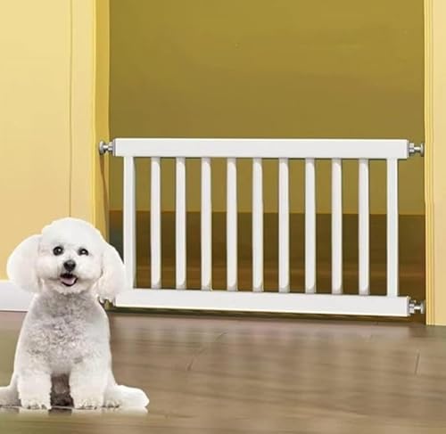ペットゲート 犬用バリアゲート ペットフェンス 高さ44cm ベビーゲート 間仕切り ドアストッパー ペット侵入防止 (白,適用ドア内径64-70cm)