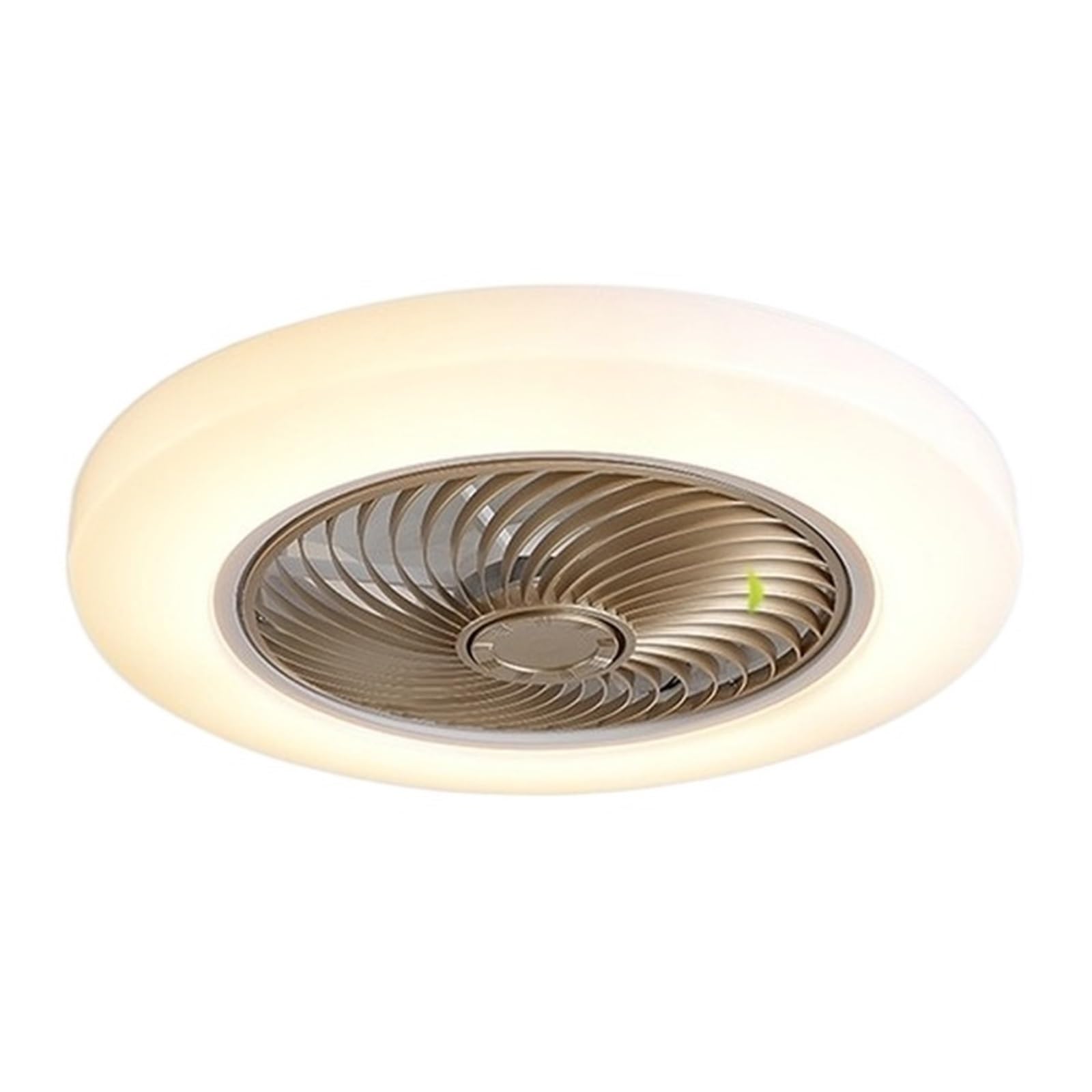 TRDEWR Intelligent Fan Light Ultra Thin Ceiling Light, Bedroom, Restaurant, Household Invisible Light Fan, Modern Nordic Electric Fan Good Light and Shadow Effects(Gold 52CM,with APP Control)
