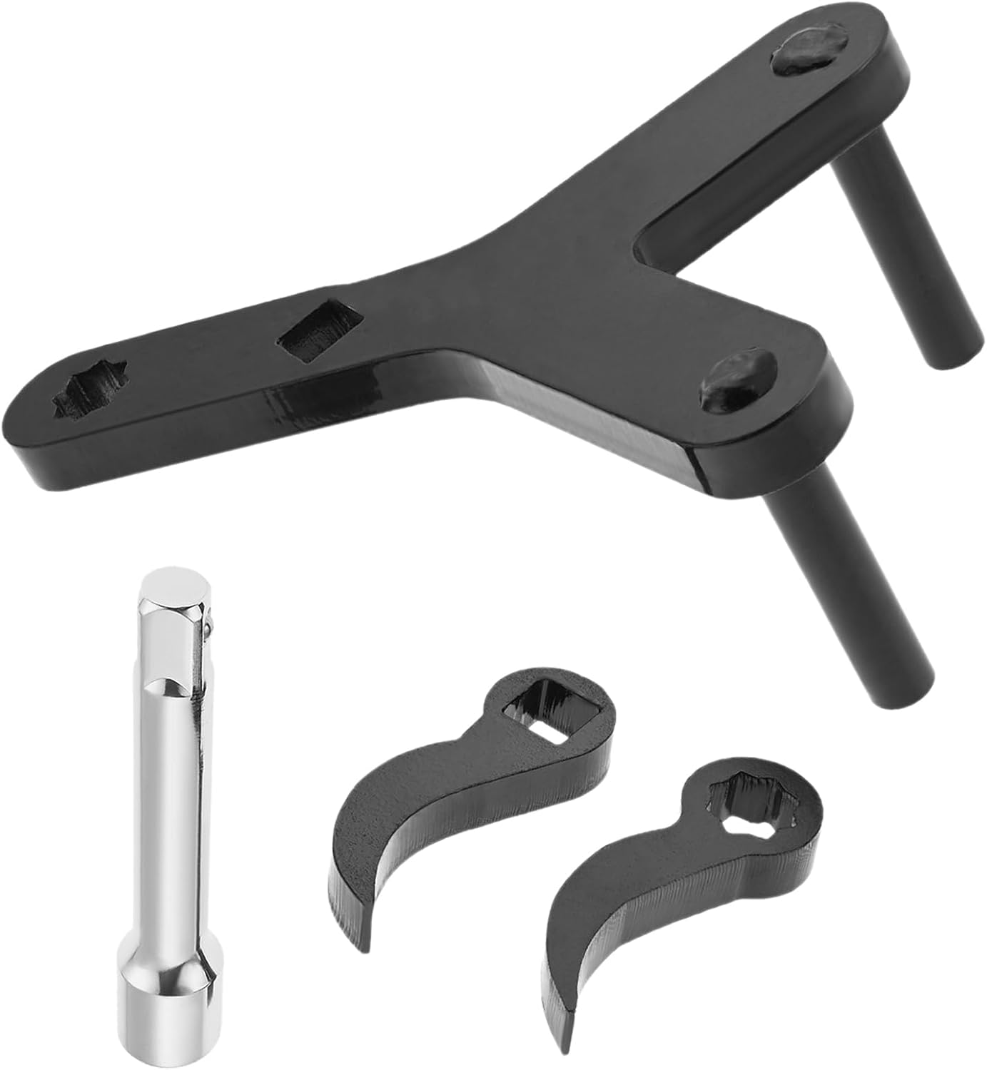 Lower Control Arm Prying Tool Kit,Two Pry Bar Wrench Adaptor Head with 1/2" Socket Drive Extension Bar, Suspension Specialty Bushing Tool for Most Front-Wheel Drive Vehicles