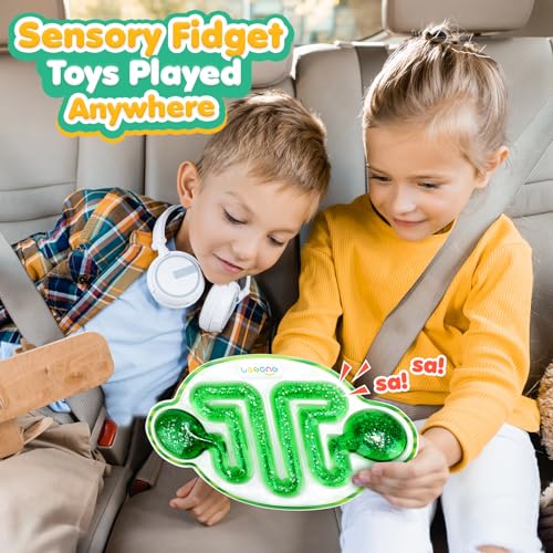 Fidget Squishy Sensory Toys for Kids Toddlers: Fidget Sensory Tube Filled Goo, Glitter, Autism Sensory Toys for Autistic Children Calm Down Anxiety Relief, Classroom Prizes, Goodie Stocking Stuffers - Thumbnail 5