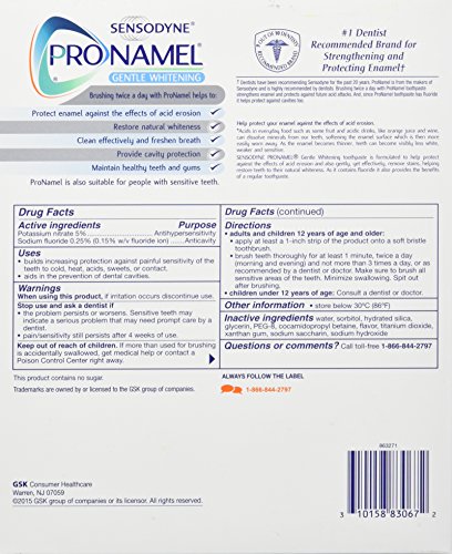 Sensodyne Pronamel Gentle Whitening Tooth Paste 4 Pack/ 6.5 Ounce Net Wt 26 Ounce #TOP1