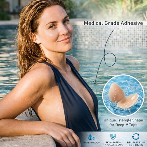 Image of Nipple Covers for Women 4 Pairs Sticky Silicone Reusable Pasties No Show