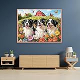 Farm Diamond Painting, Dog Diamond Art Kits Adults,5d Diamond Painting Kits for Adults, Full Round Drill Gem Art Dots Beginners Embroidery Kit, Wall Home Decoration Gifts for Women 24x32in L0Y-262 - Image 2