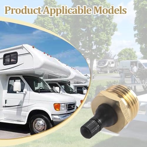 Image of RV Water Blow Out Plug for Camco Winterization Valve & Schrader Valve to Clean RV Water Lines, Replaced of Camco 36153 Brass Blow Out Plug