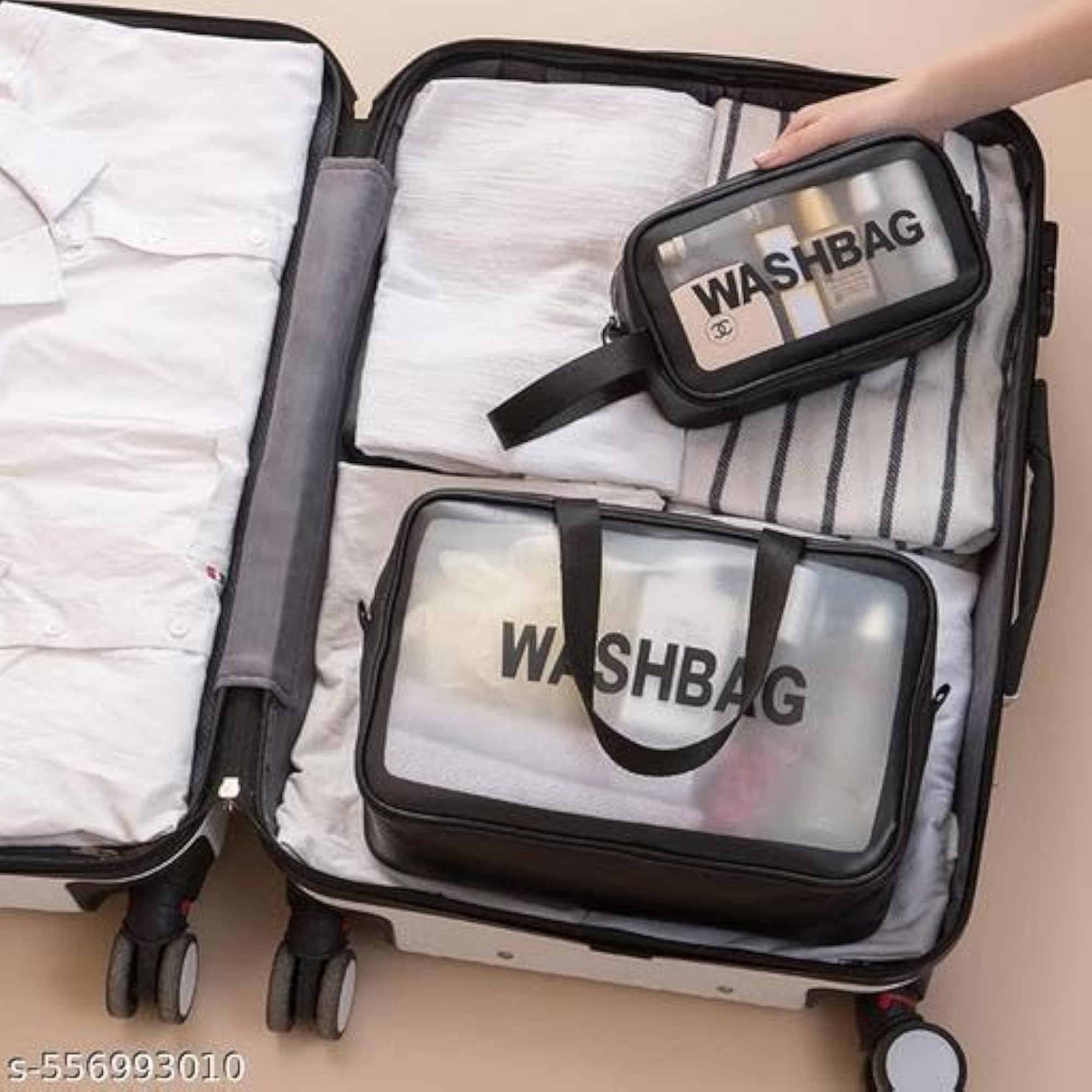 Women's Portable PVC Makeup Pouch for Travel Essentials