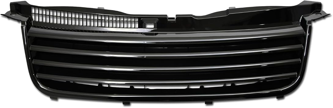 Black Horizontal Front Hood Bumper Grill Grille Euro Sport Direct Bolt-On Replacement Exterior Upgrade Compatible with 2001-2005 Volkswagen Passat B5.5 Models