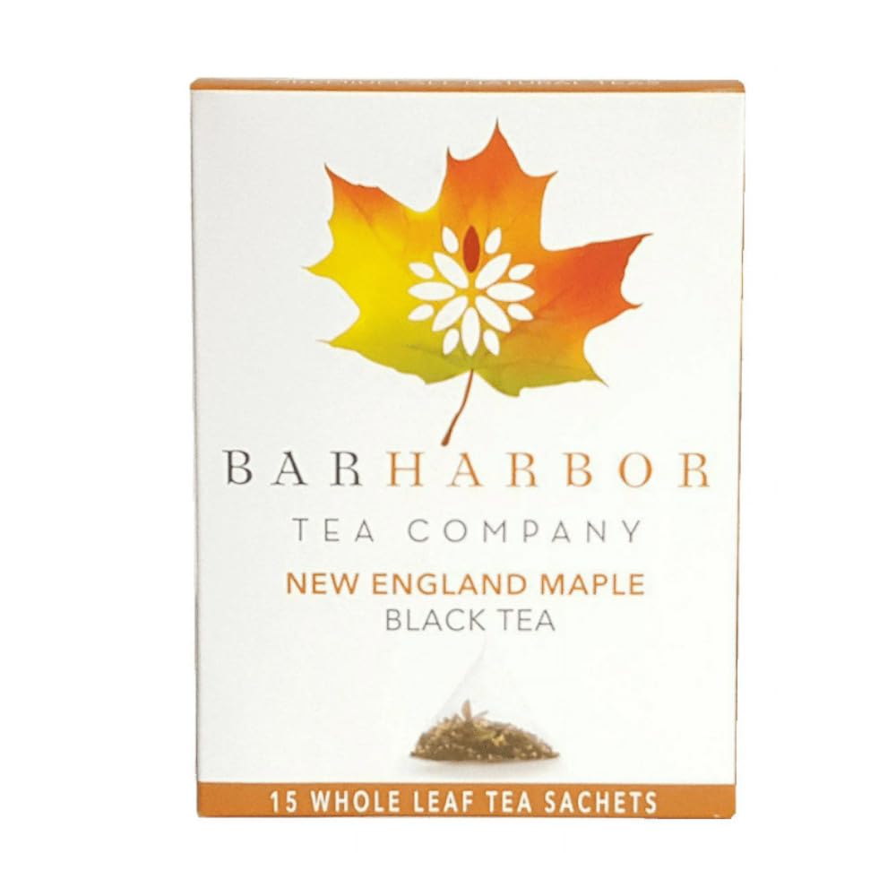 New England Maple Black Tea, Organic, 15 Count, All Natural Caffiene, Box of 15 Sachets