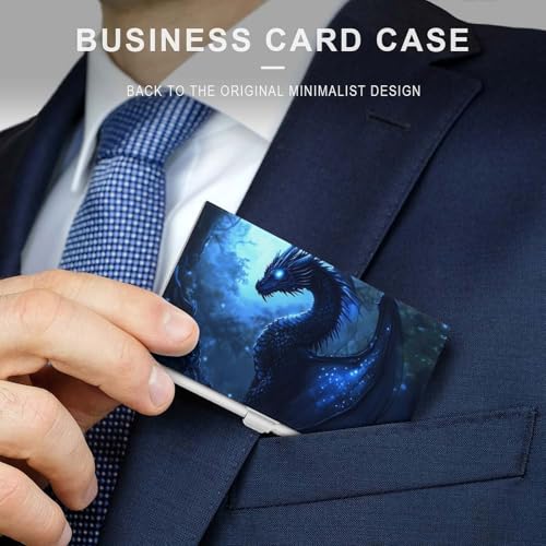 Magic Forests Dragon Business Card Case Pocket Card Holder Slim Card Wallet for Men Women3