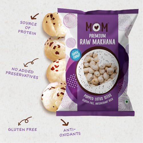 Image of MOM - Meal of the Moment, Roasted Premium Raw Makhana, 250g | Gluten Free | Anti Oxidants | MSG Free | Zero Trans Fat | No added Preservatives and No artificial Flavours (Pack of 3)
