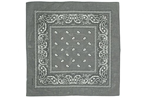 shenky1 - Bandana de algodón con pañuelo, diseño de cachemira gris 10 piezas Cover
