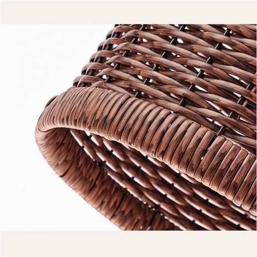 Caneca de basura redonda sin tapa 12L rattan PE miniatura 5