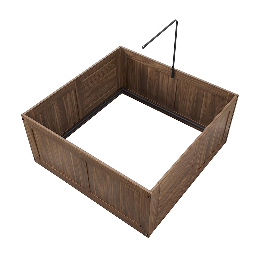 Photo 1 of unipaws Whelping Box for Dogs, Dog Whelping Box for Puppies Birth, Puppy Whelping Box for Small Medium Large Dogs, Small Medium Large Breed Whelping Pen, Pet Dog Puppy Playpen Indoor Walnut, Medium