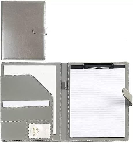 VHJdtE Folder, Clipboard Folder for Legal Pad Holder A4 Writing for Business School Office Conference Clip Boards(Silver)