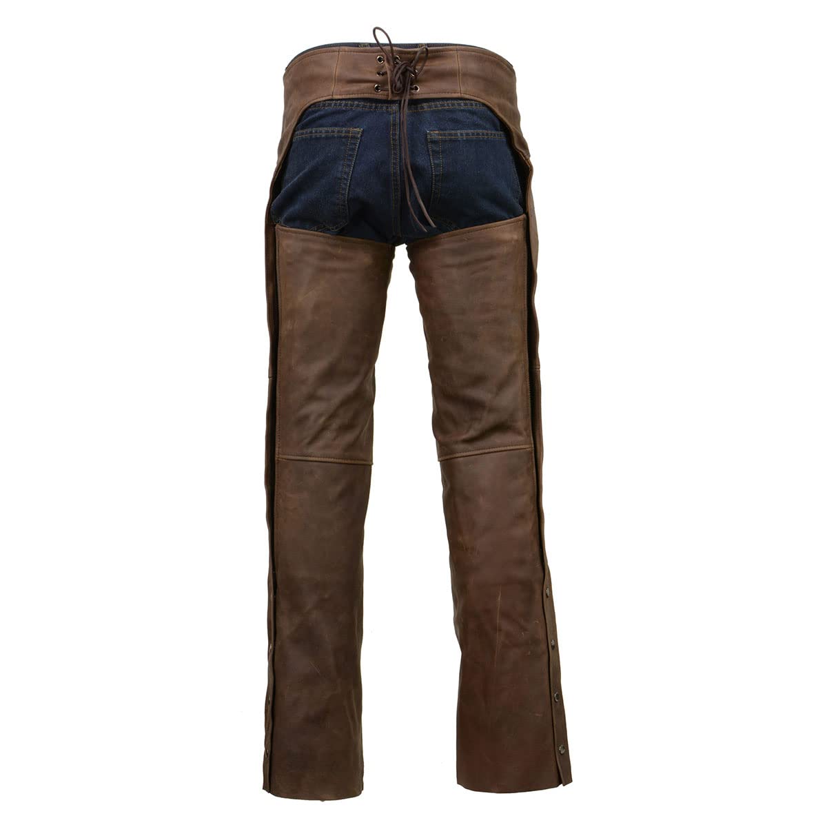 Milwaukee Leather Pelle da Uomo Stile Vintage Marrone MLM5518