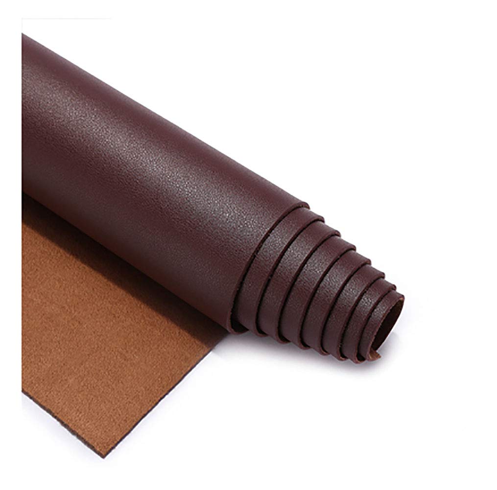 wangk Arkusze ze sztucznej skóry bawełna tył do produkcji kolczyków i kokardek, rękodzieło DIY sztuczna skóra skóra materiał tapicerski materiał do produkcji kokardek i kolczyków -brązowy 34 # 1,38 × 2 m