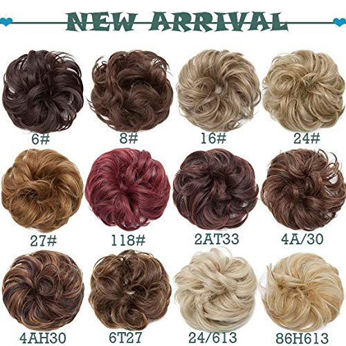 Rich Choices VOLUMINÖS Haarverlängerung Haargummi Haarteil hairpiece Haarverdichtung Zopf Scrunchie Haarband Haarschmuck Aschblond