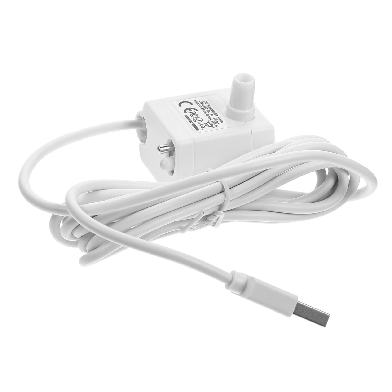 BESPORTBLE Quiet Submersible Pet Drinking Fountain Pump with USB Cable for Cat Water Fountain and Pet Water Dispenser Abs Material White Colour Suitable for Households