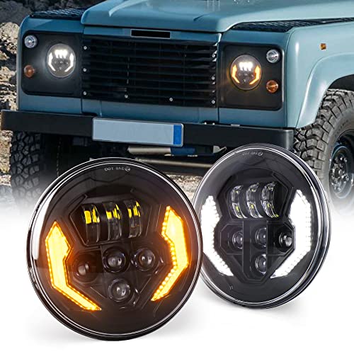 【Applicazione】: faro a led da 7 pollici compatibile con Jeep Wrangler Unlimited JK, 1997-2006 Jeep Wrangler TJ, 1976-1986 Jeep Wrangler CJ-7, 1992-2001 AM General Hummer, 2003-2009 Hummer H11989-199 97 Miata, per Land R/over: 1997 Defender 90; 1995 Defender 90; 1995 Range Rover County Classic Sport Utility 4 porte; Land/Rover 90/110 dal 1983 al 1991 (inclusi 2.5N/A, 2.5 Turbo, V8); 90/110 Defender 200 Tdi/30 di/Td5 Golf MK1 MK2 GTI; Kaefer