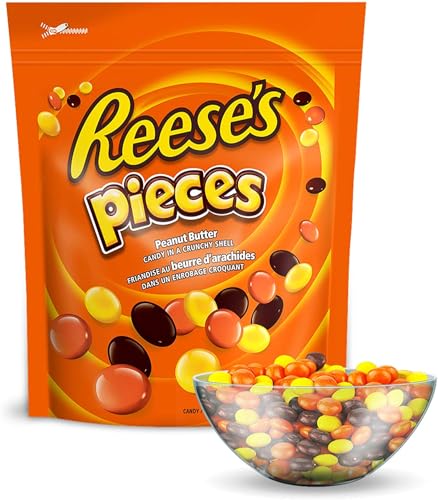 REESE'S PIECES Peanut Butter Candy, Resealable Bulk Bag, 1.36 kg