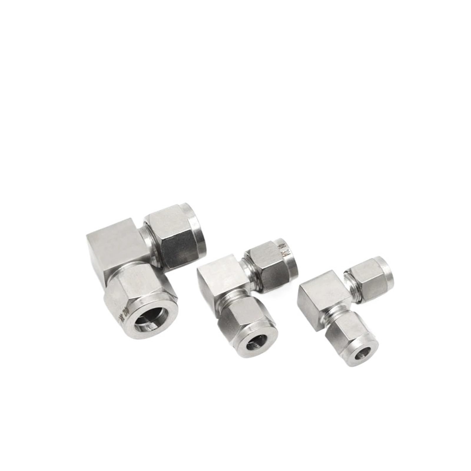 Conector de doble férula de compresor de acero inoxidable 304, 6mm, 8mm, 10mm, 12mm, 1/4 ", 1/2", acoplador de tubo, accesorio de compresión de aire(25.4mm (1))