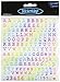 Multi-Colored Stickers-Courier Type Alphabet