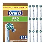 Oral-B Testine Di Ricambio per Spazzolino Elettrico Oral B, 12 Testine Pro Cross Action, Confezione Adatta Alla Buca Delle Lettere