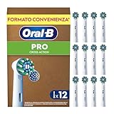 Oral-B Testine Di Ricambio per Spazzolino Elettrico Oral B, 12 Testine Pro Cross Action, C...