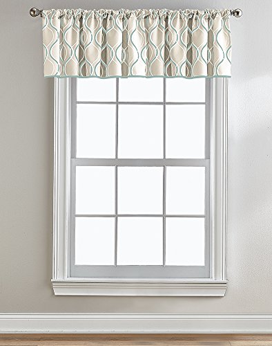 Chf Morocco Valance, 50" W X 18" L, Aqua #TOP1