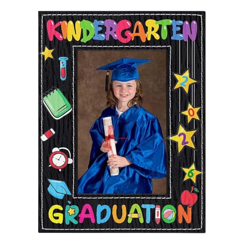 Image of FLYAB Kindergarten Graduation Picture Frame - 2026 Preschool Graduation Gift 4 x 6 Photo Frame My First Graduation Picture Frame Congratulation Kindergarten for Kids Girls Boys