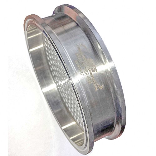 Image of HFS(R) 6 inch Tri Clamp Filter Plate, Middle Weld, High Pressure Sanitary Fitting with 6mm Holes Stainless Steel 304