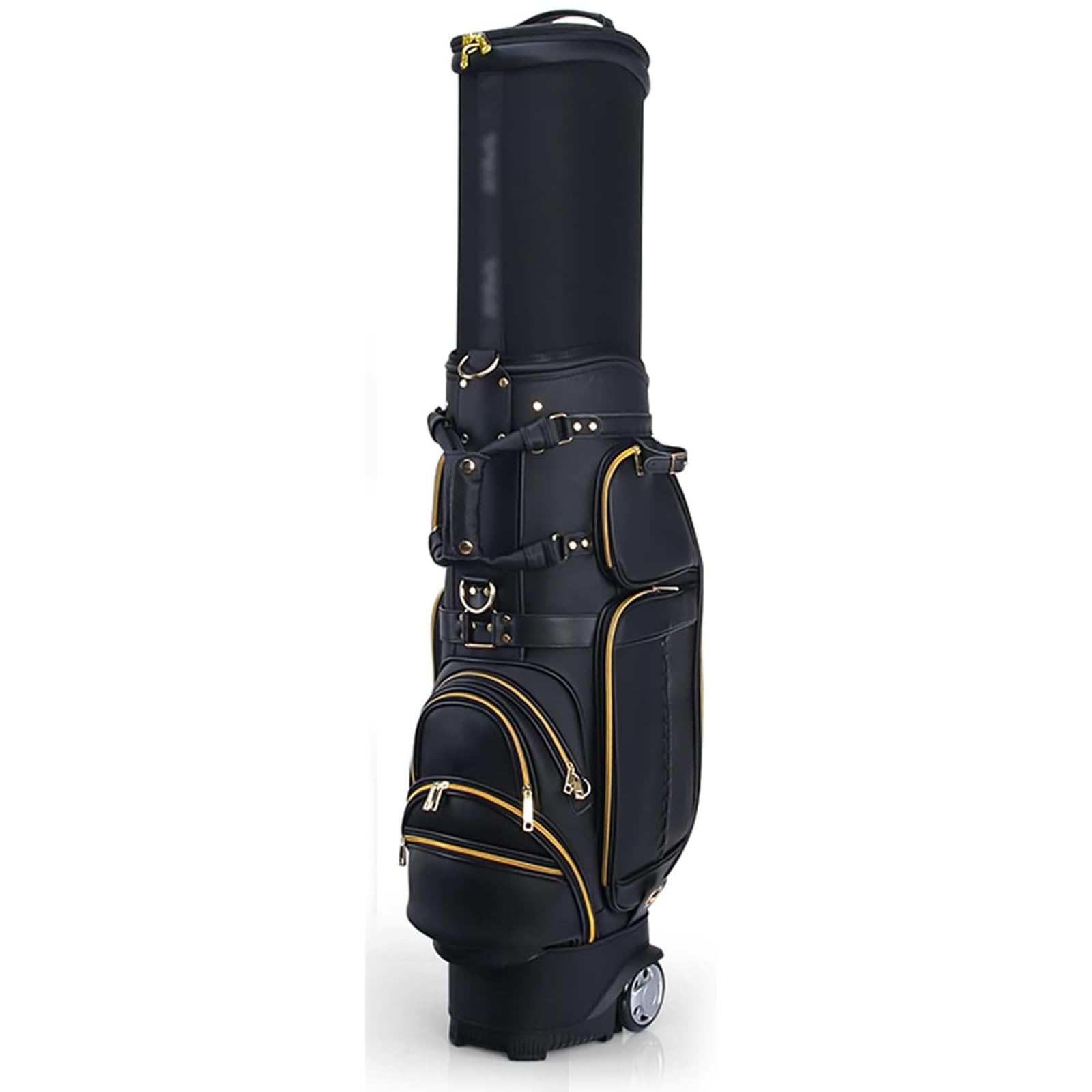 Bolsa de Golf de Cuero para Hombres, Bolsa de Golf portátil Impermeable, Bolsa de Viaje para Palos de Golf, Bolsa de Almacenamiento Liviana para Campos de Golf y Viajes