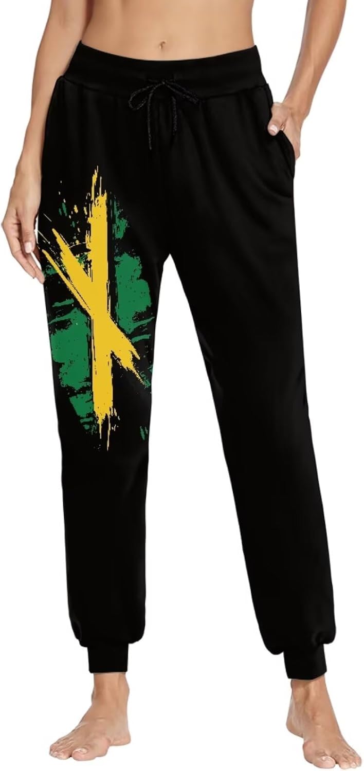 Coloranimal Womens Yoga Sweatpants with Side Pocket Adjustable Drawstring Jogger Pants