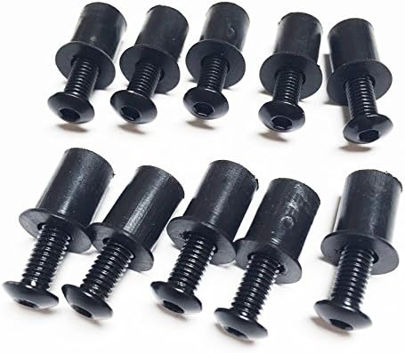 Miniatura 3 de XKMT-Kit de tornillos redondos negros para parabrisas compatible con CBR 600rr 1000rr Suzuk GSXR 600 750 1000 R1 R6 R6s Kawasak ZX6R ZX9R ZX10R