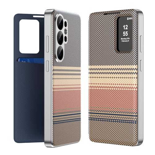 Étui Samsung Galaxy S25 FE motif cuir carbone orange premium