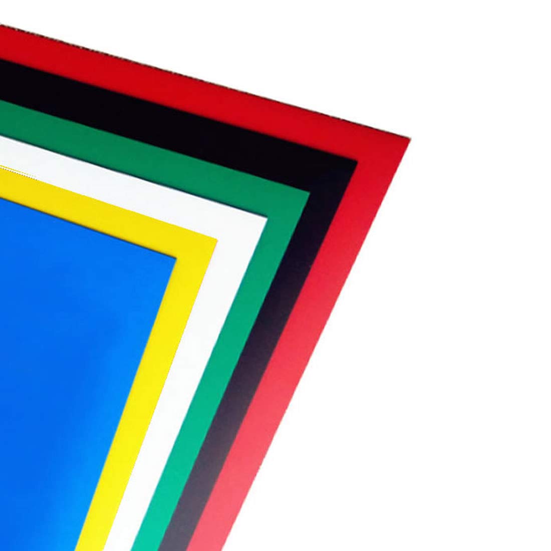 TUKA-i-AKUT 12x A4 Magnetfolie zum Beschriften und Zuschneiden, Flexibel Magnet Tafelfolie Magnetplättchen, Werbelehrmagnet Magnetische Etikett Plakat, 12er Set in 6 Farbe, TKD9040-bunt-A4-12x