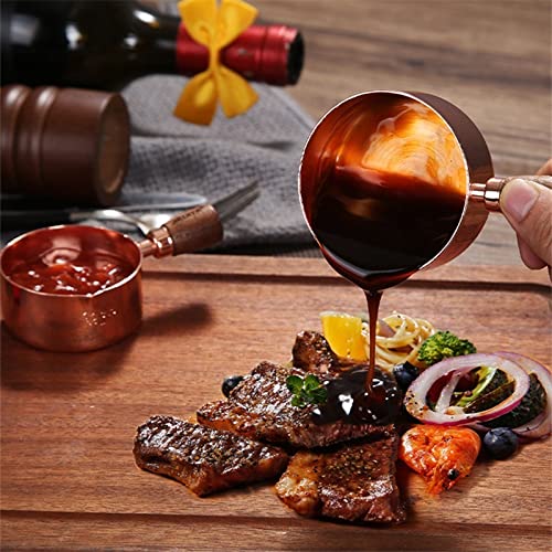 Barca per salsa di sugo facile da versare Condimento tazza maniglia in legno pepe nero pepe pomodoro salsa tazza tazza caffè mini latte tazza insalata insalata piccola tavola tavola per servire condim