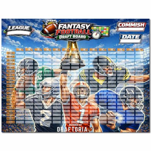Extra Large Fantasy Football Draft Board for 2026-2027